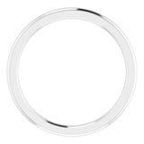 14K White Gold 1.5 mm Comfort-Fit Half Round Band Size 6.5