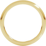 14K Yellow Gold 1.5 mm Comfort-Fit Half Round Band Size 4