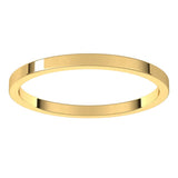 14K Yellow Gold 1.5 mm Flat Band Size 4.5