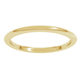 14K Yellow Gold 1.5 mm Comfort-Fit Half Round Band Size 4.5