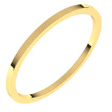 14K Yellow Gold 1 mm Flat Band Size 6.5