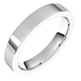 14K White Gold 3.5 mm Comfort-Fit Flat Band Size 7