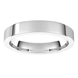 14K White Gold 3.5 mm Comfort-Fit Flat Band Size 7