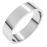 10K White Gold 5 mm Flat Band Size 14.5