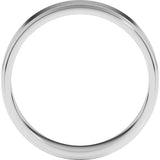 10K White Gold 5 mm Stepped-Edge Flat Band Size 9.5