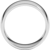 18K White Gold 10 mm Lightweight Comfort-Fit Half Round Band Size 6