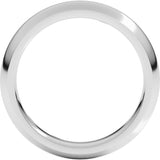 14K White Gold 4 mm Comfort-Fit Half Round Band Size 8