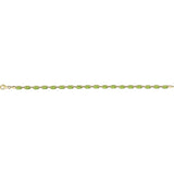 14K Yellow Gold Natural Peridot 7 1/4" Bracelet