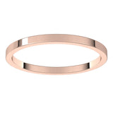 14K Rose Gold 1.5 mm Flat Band Size 5.5