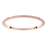 14K Rose Gold 1 mm Half Round Band Size 4
