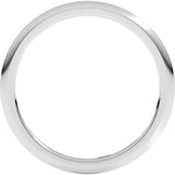 Platinum 1 mm Comfort-Fit Half Round Band Size 6.5