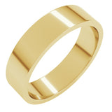 14K Yellow Gold 5 mm Flat Band Size 9