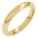 10K Yellow Gold 3 mm Comfort-Fit Half Round Band Size 9