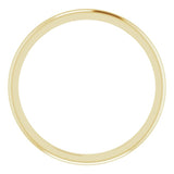 14K Yellow Gold 1.5 mm Half Round Band Size 4