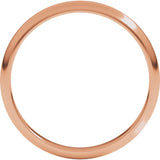 14K Rose Gold 2.5 mm Half Round Band Size 5