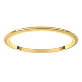 14K Yellow Gold 1 mm Half Round Band Size 3.5