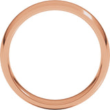 10K Rose Gold 5 mm Lightweight Comfort-Fit Half Round Band Size 10