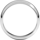14K White Gold 6 mm Half Round Band Size 14