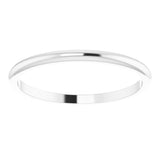 14K White Gold 1.5 mm Half Round Band Size 11.5
