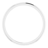 Sterling Silver 1.5 mm Half Round Band Size 8.5