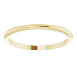 10K Yellow Gold 1.5 mm Half Round Band Size 8