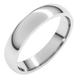Sterling Silver 4 mm Lightweight Comfort-Fit Half Round Band Size 8.5