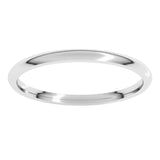 14K White Gold 1.5 mm Lightweight Comfort-Fit Half Round Band Size 5