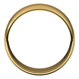 10K Yellow Gold 8 mm Lightweight Half Round Band Size 11