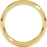 10K Yellow Gold 6 mm Beveled-Edge Comfort-Fit Flat Band Size 11