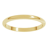 10K Yellow Gold 2 mm Half Round Band Size 4