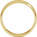 14K Yellow Gold 6 mm Lightweight Half Round Band Size 11.5