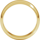 14K Yellow Gold 7 mm Half Round Band Size 11.5
