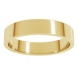 14K Yellow Gold 4 mm Flat Band Size 9.5