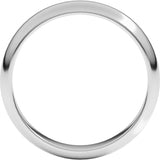 14K White Gold 4 mm Half Round Band Size 4.5