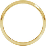 10K Yellow Gold 2.5 mm Half Round Band Size 5.5