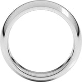 14K White Gold 8 mm Comfort-Fit Half Round Band Size 11.5