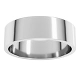 14K White Gold 6 mm Flat Band Size 8.5