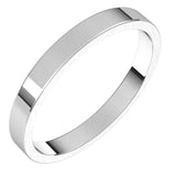 14K White Gold 2.5 mm Flat Band Size 5.5