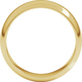 10K Yellow Gold 6 mm Half Round Band Size 12.5
