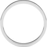 14K White Gold 3 mm Flat Band Size 4.5