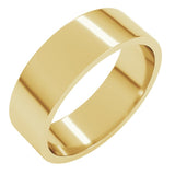 10K Yellow Gold 6 mm Flat Band Size 6.5