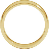 10K Yellow Gold 7 mm Lightweight Comfort-Fit Half Round Band Size 8