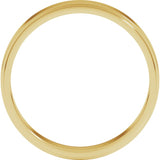 10K Yellow Gold 4 mm Stepped-Edge Flat Band Size 9.5