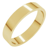 18K Yellow Gold 4 mm Flat Band Size 7.5