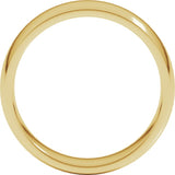 18K Yellow Gold 6 mm Lightweight Comfort-Fit Half Round Band Size 10