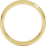 18K Yellow Gold 5 mm Lightweight Comfort-Fit Half Round Band Size 7