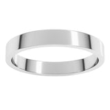 10K White Gold 3 mm Flat Band Size 8