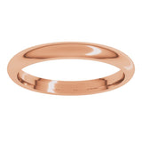 14K Rose Gold 2.5 mm Comfort-Fit Half Round Band Size 7