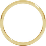 10K Yellow Gold 2.5 mm Lightweight Comfort-Fit Half Round Band Size 8
