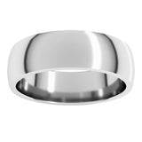 Sterling Silver 6 mm Lightweight Comfort-Fit Half Round Band Size 8